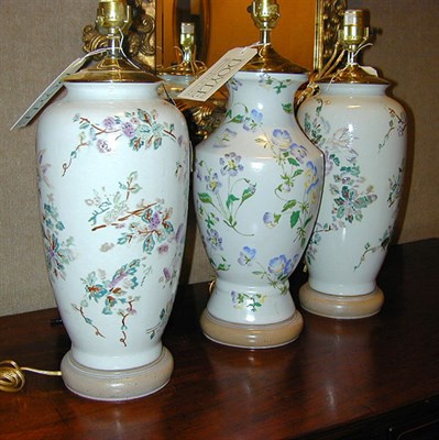 Lot 283 - Group of Three Polychrome-Decorated Porcelain...