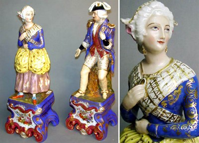 Lot 603 - Pair of Paris Porcelain Figures Depicting a...
