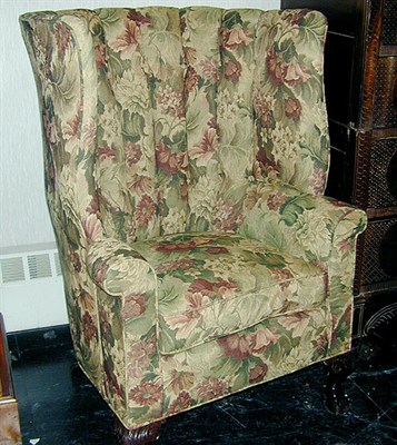 Lot 110 - Chippendale Style Upholstered Mahogany Armchair