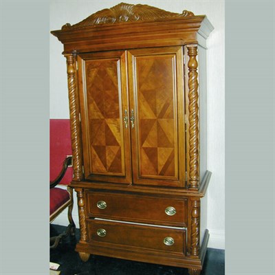 Lot 348 - Pair of Georgian Style Mahogany Linen Presses