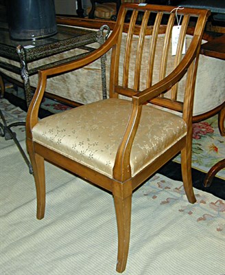 Lot 249 - Pair of Regency Style Upholstered Walnut...