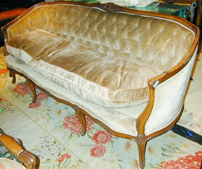 Lot 141 - Louis XV Style Upholstered Walnut Settee
