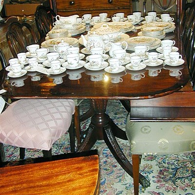 Lot 305 - Georgian Style Mahogany Dining Table Including...