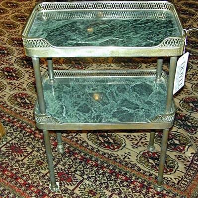 Lot 324 - Pair of Georgian Style Brass and Marble...