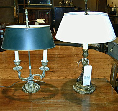Lot 195 - Two Louis XV Style Gilt-Bronze Lamps