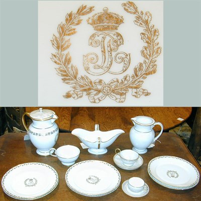 Lot 202 - Group of Sevres Style Gilt-Decorated Porcelain...