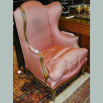 Lot 231 - Louis XV Style Upholstered Walnut Armchair