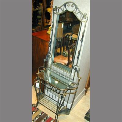 Lot 243 - Neoclassical Style Wrought Iron Hall Tree