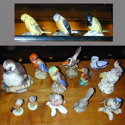 Lot 258 - Group of Porcelain Bird Figurines...