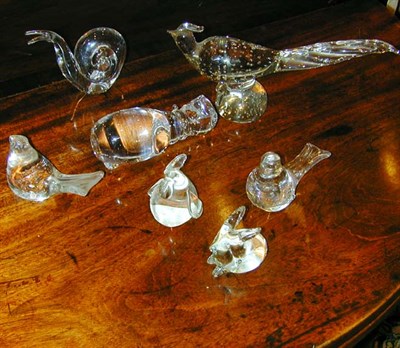 Lot 260 - Group of Seven Colorless Glass Figurines