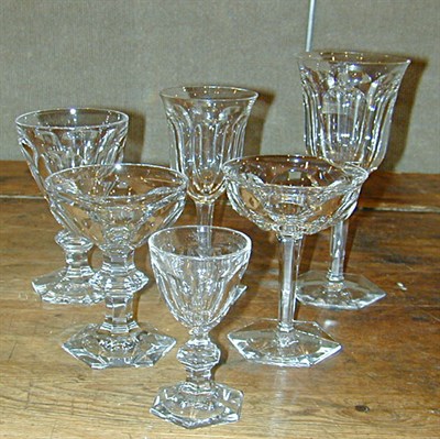 Lot 279 - Group of Baccarat Colorless Cut Glass Stemware...