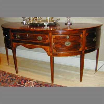 Lot 370 - George III Inlaid Mahogany Sideboard