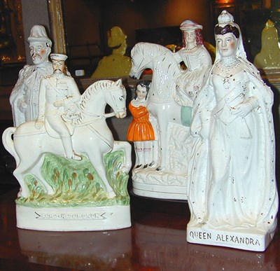 Lot 381 - Group of Four Staffordshire Pottery Figures