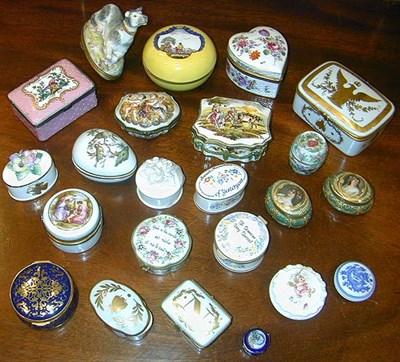 Lot 393 - Miscellaneous Group of Porcelain Boxes...