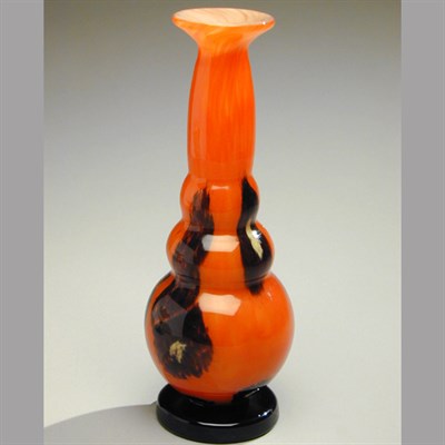 Lot 149 - Schneider Glass Vase Of knopped cylindrical...