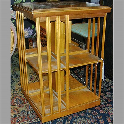 Lot 449 - Edwardian Style Maple Rotating Bookcase