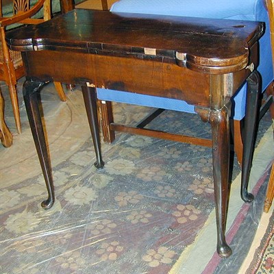 Lot 490 - George I Style Mahogany Fold-Over Card Table