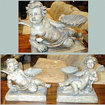 Lot 518 - Pair of Louis XV Style Terra Cotta Putti
