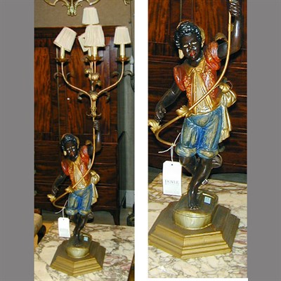 Lot 522 - Blackamoor Figural Lamp