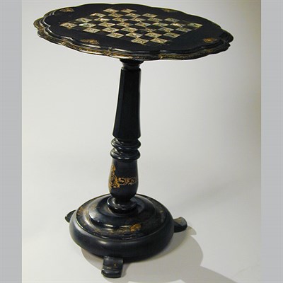 Lot 418 - Victorian Mother-of-Pearl Inlaid Tilt-Top...
