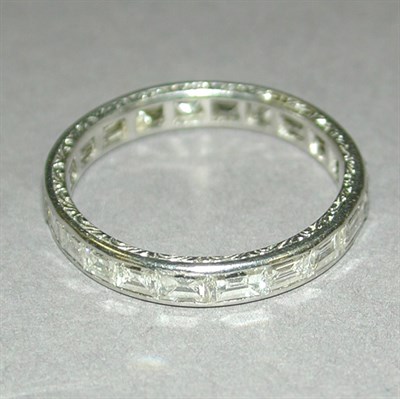 Lot 339 - Diamond Eternity Band Platinum, continuously...