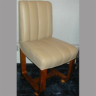 Lot 200 - Set of Six Art Deco Burl-Wood Dining Chairs...