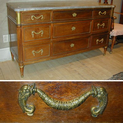 Lot 97 - Louis XVI Style Gilt-Metal Mounted Marble Top...