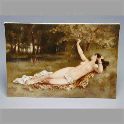 Lot 265 - KPM Porcelain Plaque Depicting a nude...