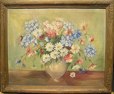 Lot 7 - Margie Barkentin 20th Century FLORAL STILL...