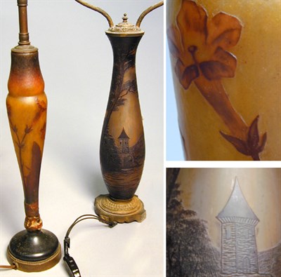 Lot 140 - Daum Nancy Cameo Glass Vase Decorated with...