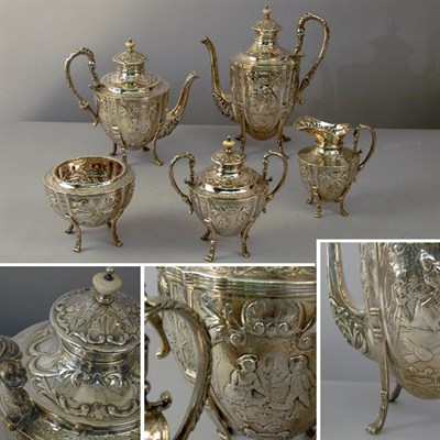 Lot 347 - Sterling Silver Tea and Coffee Service...