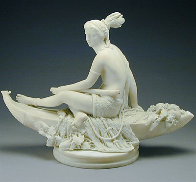 Lot 409 - Marble Sculpture of an Indian Maiden After...