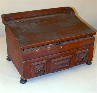 Lot 352 - Victorian Mahogany Miniature Slant-Front Lap Desk