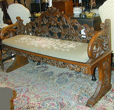 Lot 449 - Baroque Style Needlepoint Upholstered Walnut...