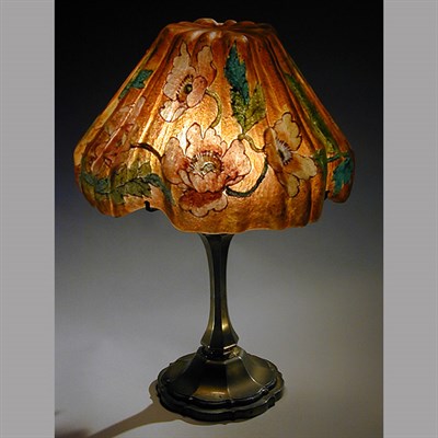 Lot 143 - Pairpoint Reverse Painted Glass Lamp The...