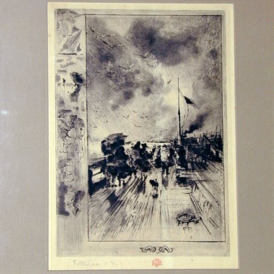 Lot 180 - Felix Buhot UNE JETEE EN ANGLETERRE...