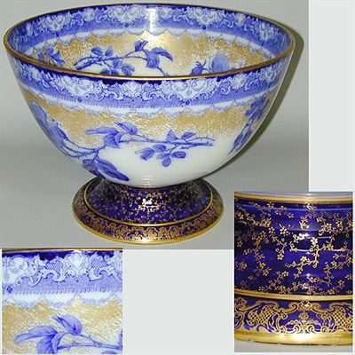 Lot 543 - Doulton Burslem Pottery Punch Bowl Decorated...