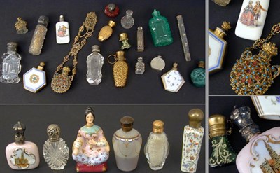 Lot 358 - Group of Perfume and Scent Bottles In glass,...