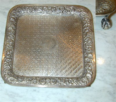 Lot 342 - Howard & Co. Sterling Silver Salver Of square...