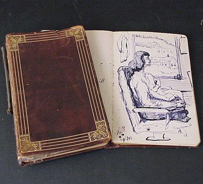 Lot 2 - BLUM, WILLIAM Autograph sketch book containing...