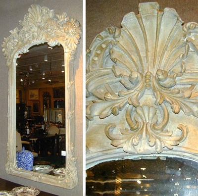 Lot 333 - Louis XV Style Carved and Painted Wood Mirror