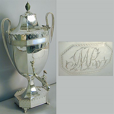 Lot 378 - Neoclassical Style Silver Plated Coffee Urn