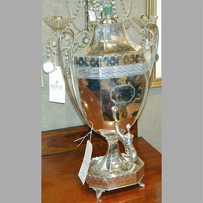 Lot 335A - George III Style Silver Plated Hot Water Urn...