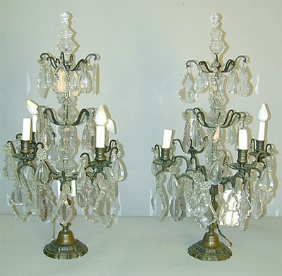 Lot 486 - Pair of Louis XV Style Patinated-Metal and Cut...