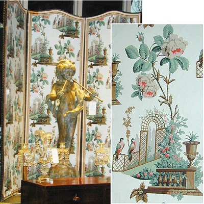 Lot 550 - Neoclassical Style Landscape Decorated...