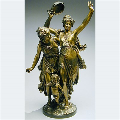 Lot 230 - Gilt-Bronze Allegorical Group After a model by...