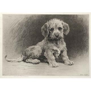 Lot 75 - Herbert Dicksee (British,1862-1942) A puppy...