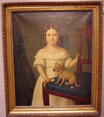 Lot 379 - French School, c. 1850 Portrait of a young...