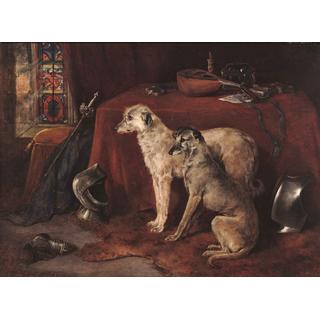 Lot 261 - Heywood Hardy (British, 1843-1933) Deerhounds...