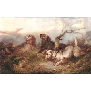 Lot 269 - Paul Jones (British, 19th century) Terriers...